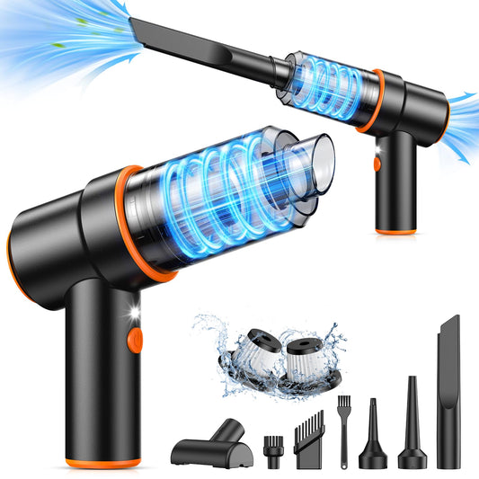 KMM Handheld Car Vacuum Cleaner, 9000Pa Vacuum Cleaner and Air Duster, 120W High Power Hand Held Vacuum with LED Light and Multi-Nozzles for Car, Home, Office, Pet