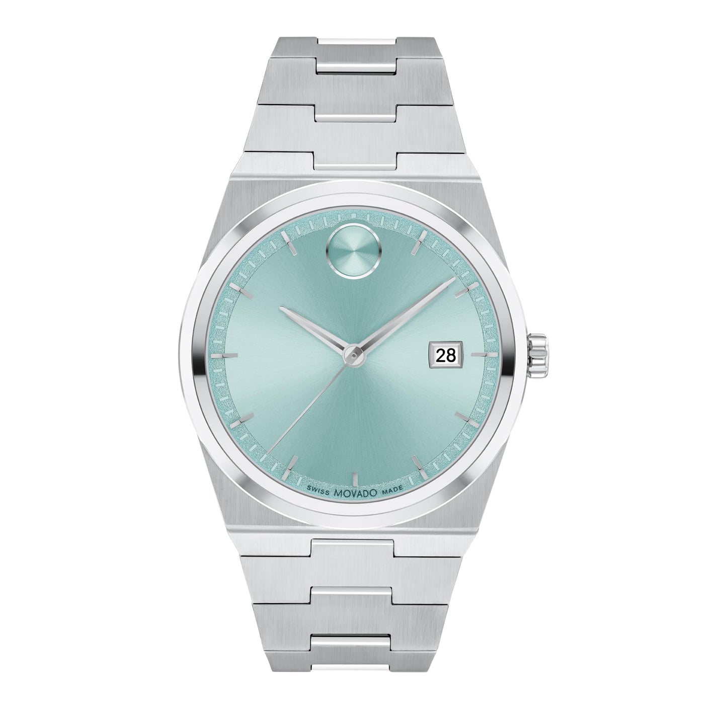 Movado Bold Quest Men's Sport Watch - Swiss Quartz Movement, Stainless Steel Link Bracelet - 5 ATM Water Resistance - Luxury Fashion Timepiece for Him - 40mm