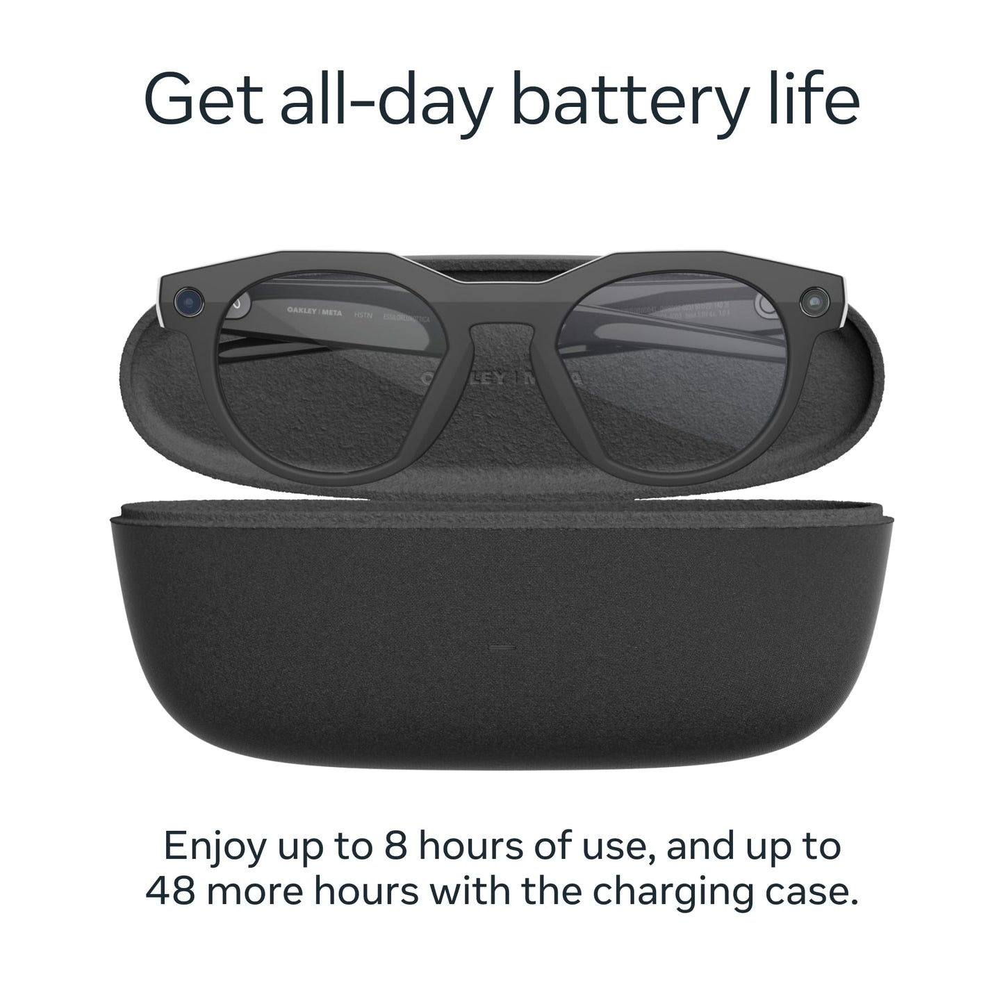 Oakley Meta HSTN, Clear | Smart AI Glasses for Men, Women — Performance for Sports, Athletes — Camera, Audio, Video — 8 Hour Battery — 3K HD Resolution — Clear to Grey Transitions® Lenses