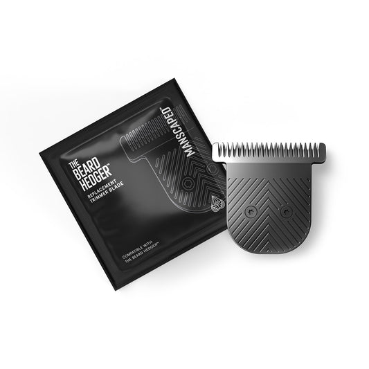 MANSCAPED® The Beard Hedger® Men's Premium Beard Trimmer, 20 Length Adjustable Blade Wheel, Stainless Steel T-Blade for Precision Facial Hair Trimming, Cordless Waterproof Wet/Dry Clipper