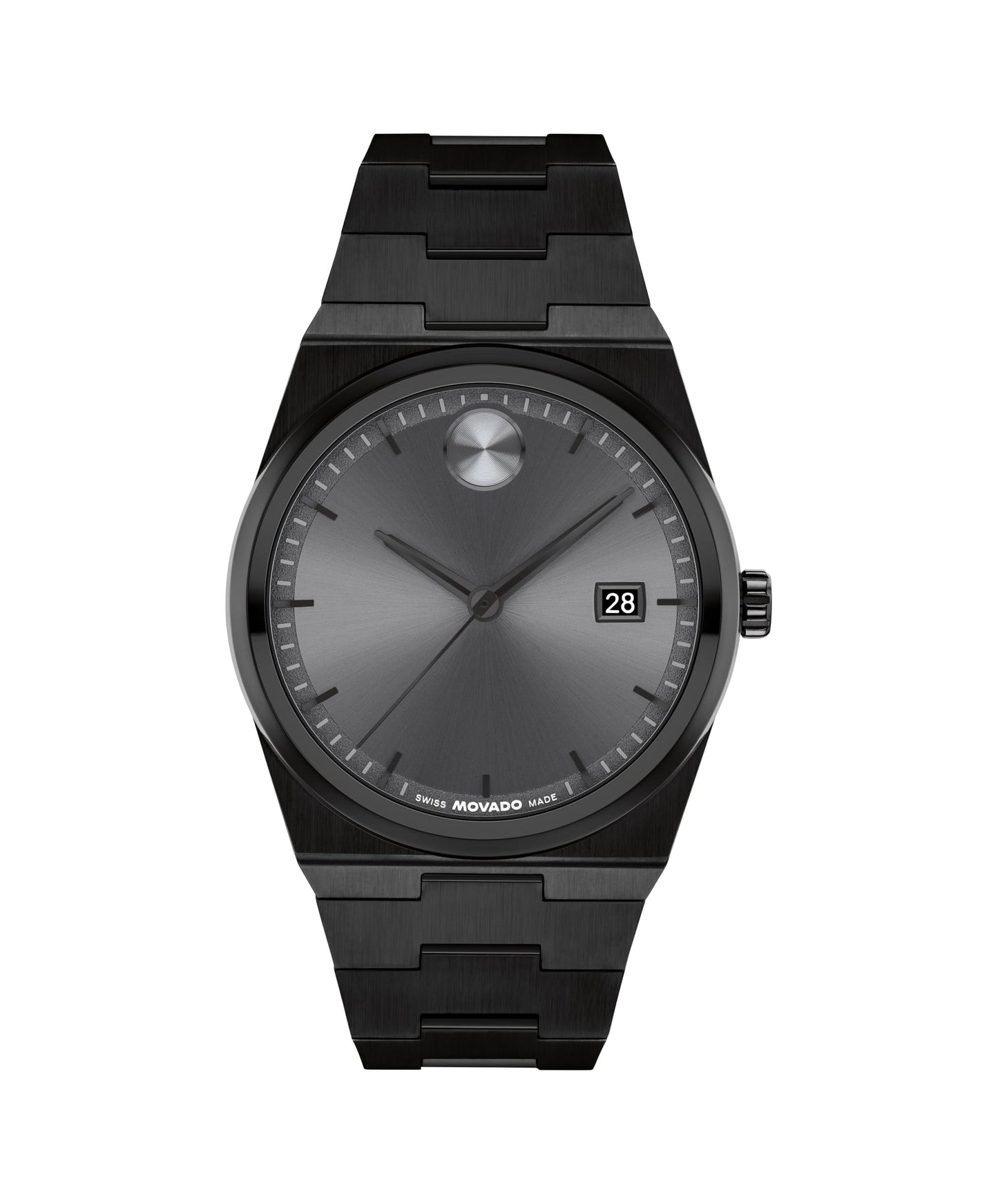 Movado Bold Quest Men's Sport Watch - Swiss Quartz Movement, Stainless Steel Link Bracelet - 5 ATM Water Resistance - Luxury Fashion Timepiece for Him - 40mm