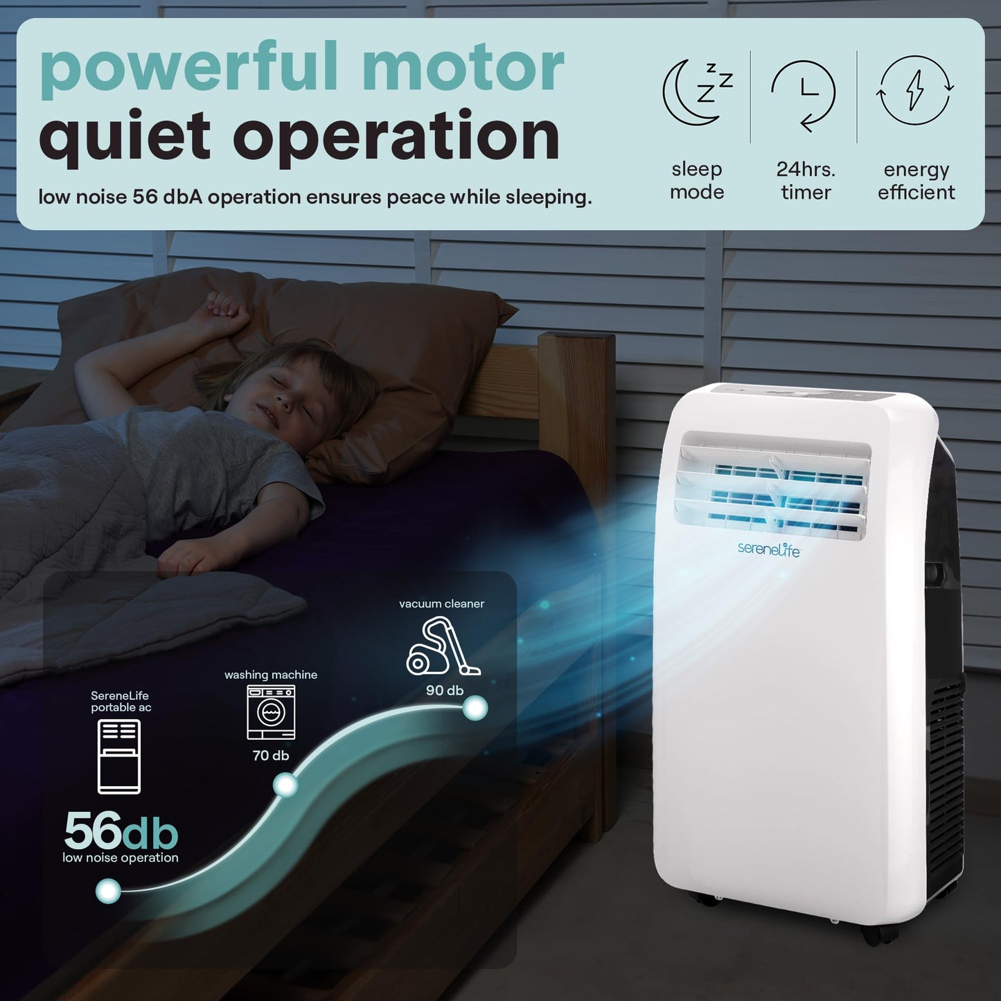 SereneLife 3-in-1 Portable Air Conditioner with Built-in Dehumidifier Function,Fan Mode, Remote Control, Complete Window Mount Exhaust Kit