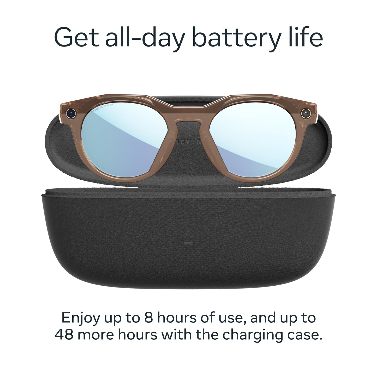 Oakley Meta HSTN, Clear | Smart AI Glasses for Men, Women — Performance for Sports, Athletes — Camera, Audio, Video — 8 Hour Battery — 3K HD Resolution — Clear to Grey Transitions® Lenses
