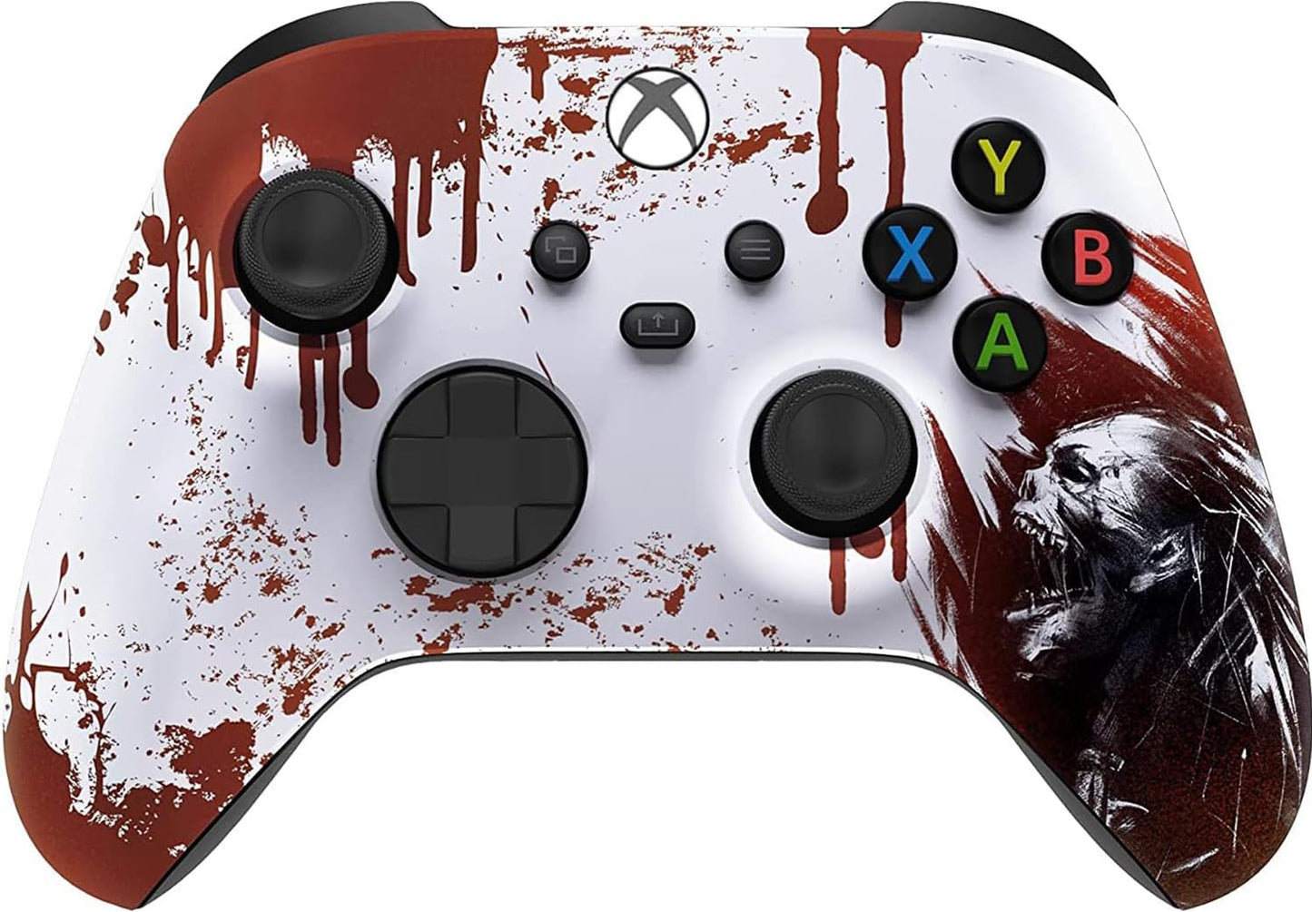 Custom Controllerzz Wireless Controller for Microsoft Xbox Series X/S & Xbox One - Custom Soft Touch Feel - Custom Series X/S Controller (X/S Bloody Zombie)