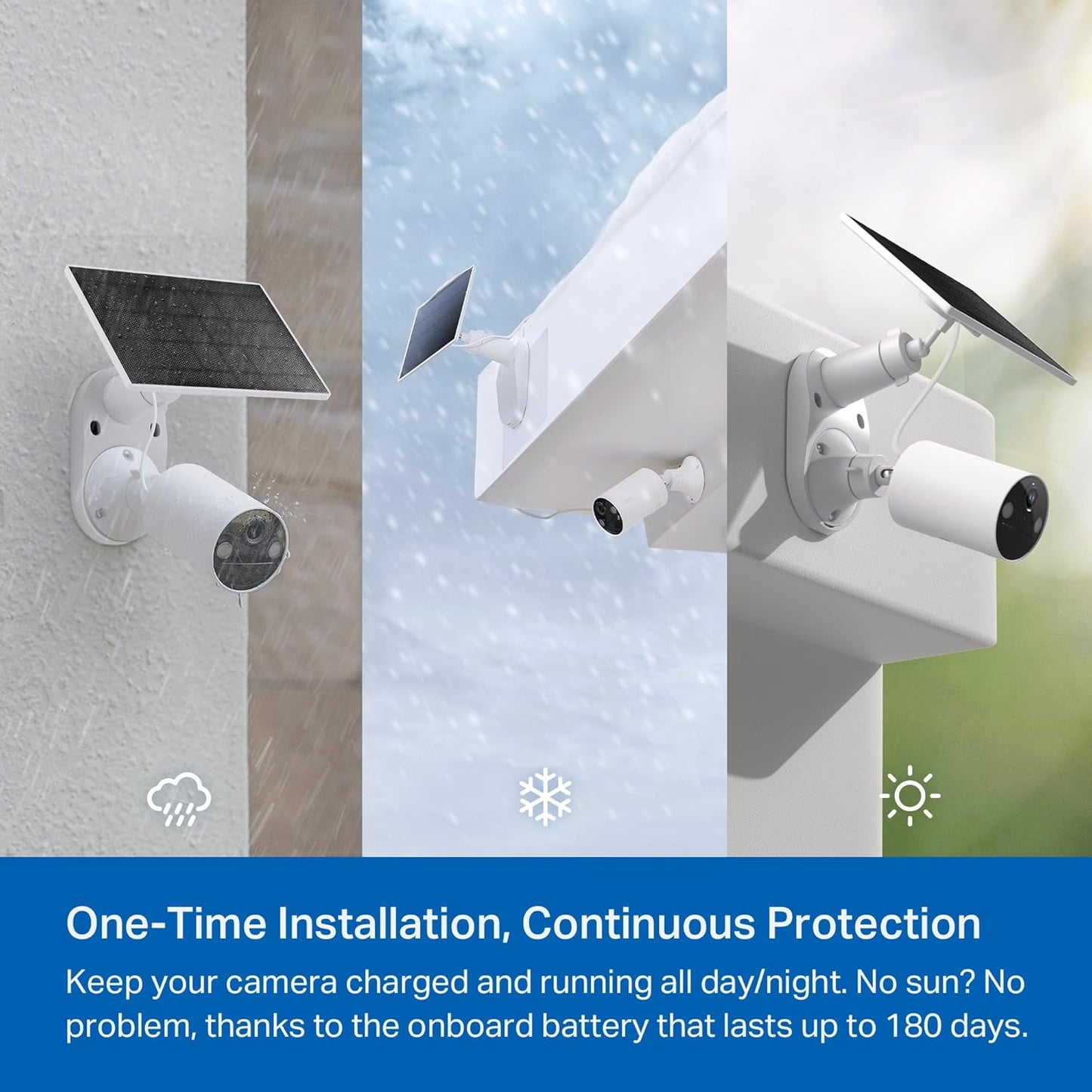 Tapo SolarCam 1080p Outdoor Wireless Security Camera - Battery Power with Solar, Person Detection, Subscription-Free Local Storage or Optional Cloud, Works with Alexa & Google Assistant, C402 KIT