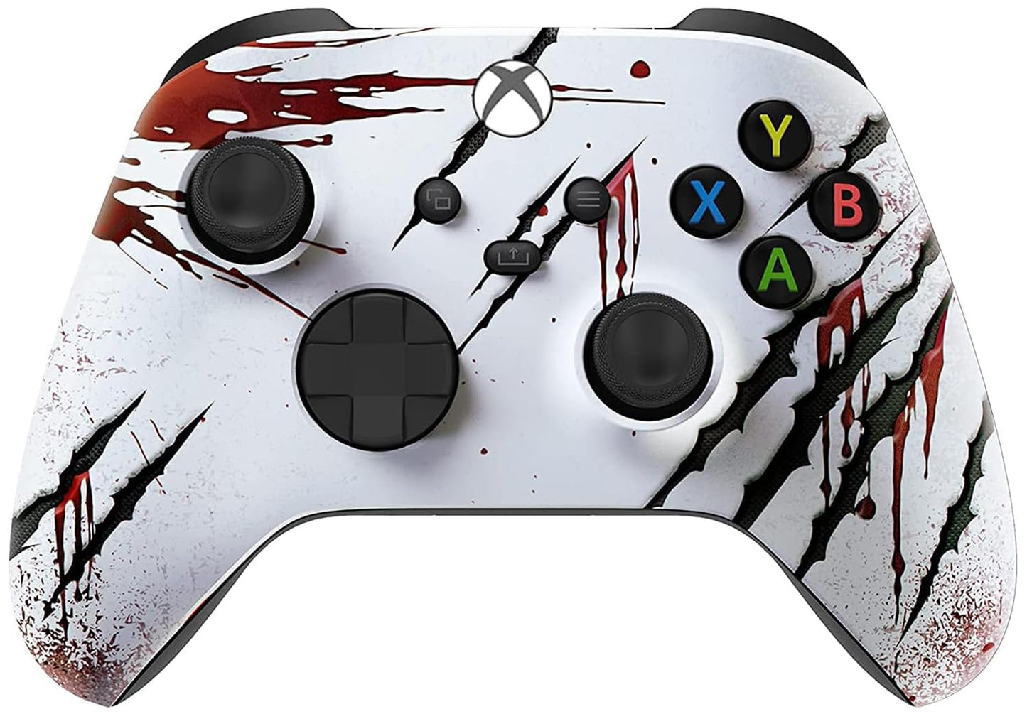 Custom Controllerzz Wireless Controller for Microsoft Xbox Series X/S & Xbox One - Custom Soft Touch Feel - Custom Series X/S Controller (X/S Bloody Zombie)