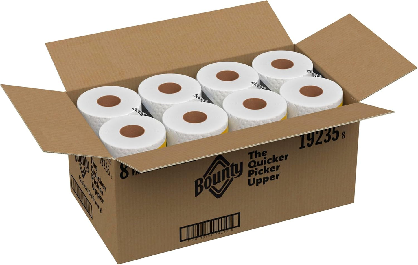 Bounty Paper Towels Quick Size, White, 16 Family Rolls = 40 Regular Rolls