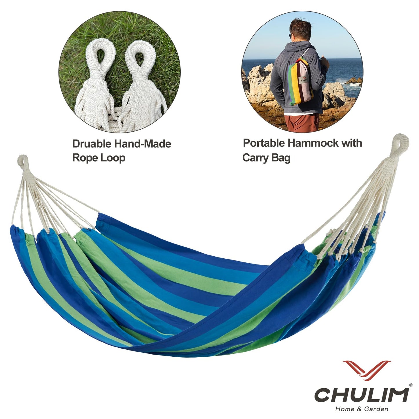 Brazilian Double Hammock with Tree Straps,Extra Large 94x63IN,2 Persons Hammock for Backyard Patio Outdoor Indoor,450lbs Weight Capacity,Soft Woven Cotton Fabric - Natrual White with Tassels