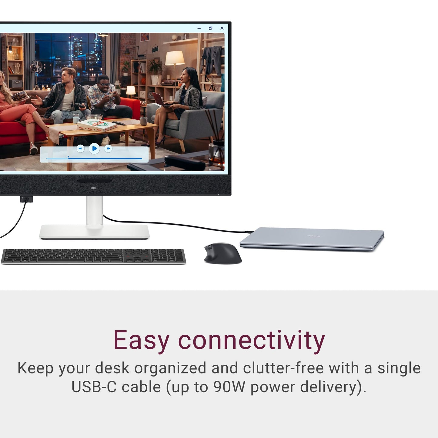 Dell 34 Plus USB-C Curved Monitor - S3425DW - 34-inch (3440 x 1440) up to 120 Hz 21:9 Display, VA Panel, AMD FreeSync Premium, 99% sRGB, 95% DCI-P3, Integrated Speakers, 3000:1 Contrast Ratio