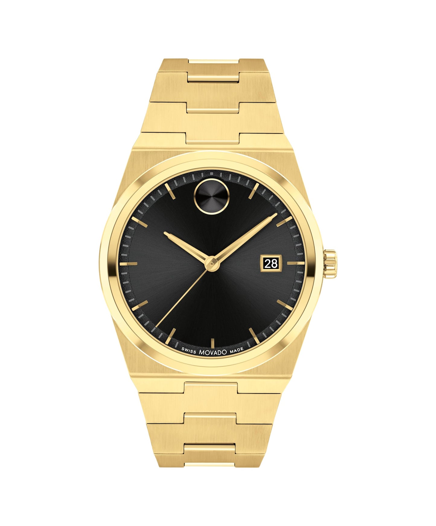 Movado Bold Quest Men's Sport Watch - Swiss Quartz Movement, Stainless Steel Link Bracelet - 5 ATM Water Resistance - Luxury Fashion Timepiece for Him - 40mm