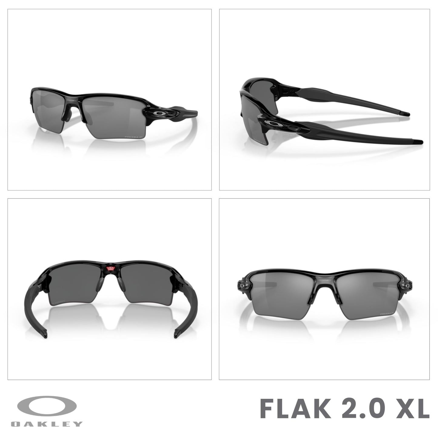OAKLEY Flak 2.0 XL OO9188 Rectangle Sunglasses For Men+ Bundle Accessory Leash Kit, Microfiber Pouch