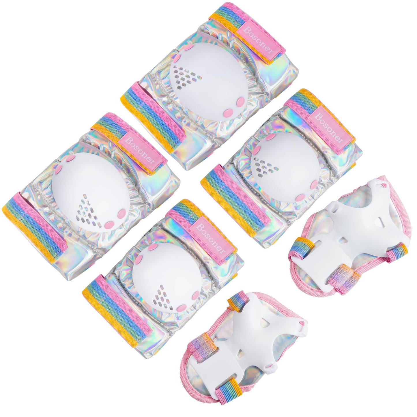 BOSONER Kids/Youth Knee Pad Elbow Pads for Roller Skates Cycling BMX Bike Skateboard Inline Rollerblading, Skating Skatings Scooter Riding Sports