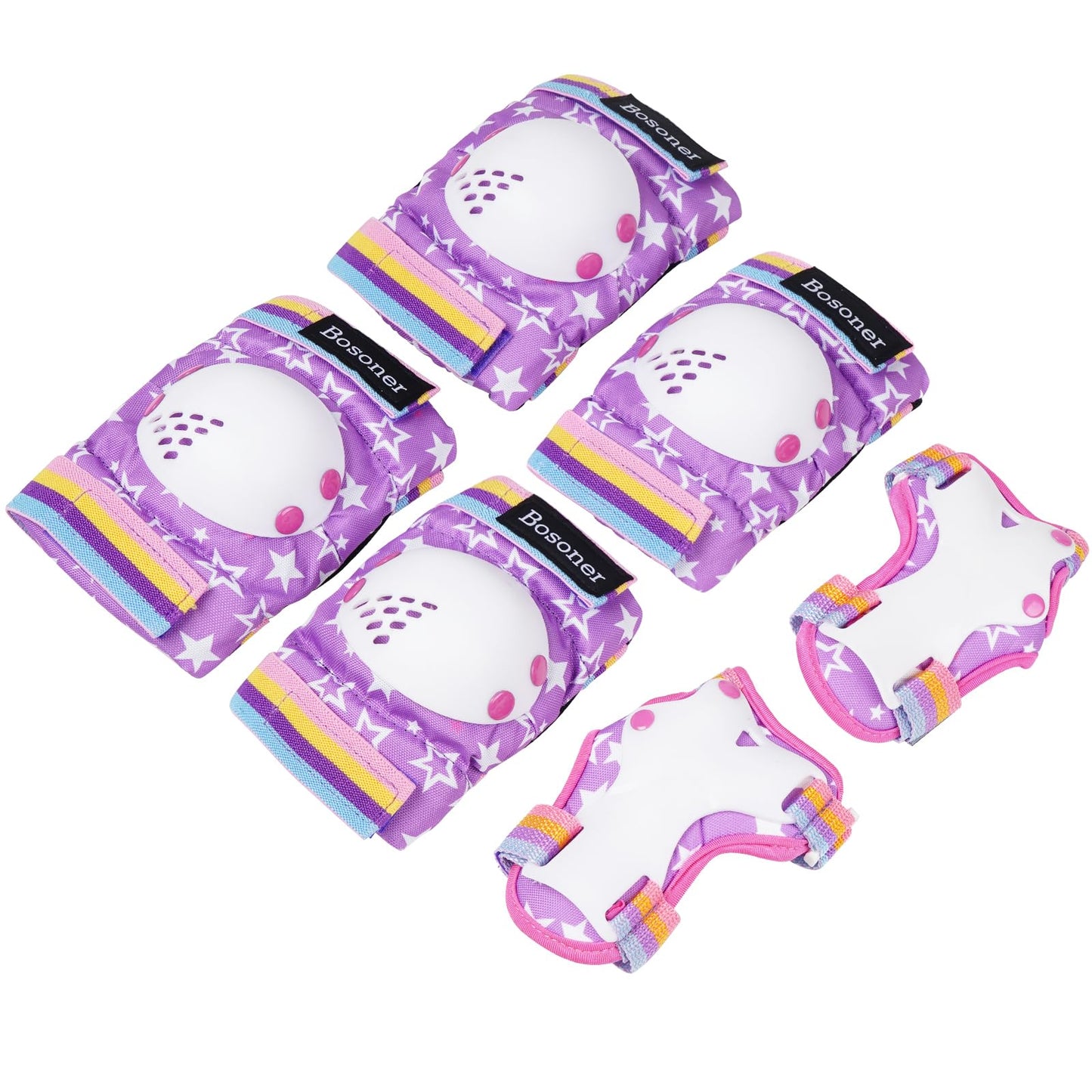 BOSONER Kids/Youth Knee Pad Elbow Pads for Roller Skates Cycling BMX Bike Skateboard Inline Rollerblading, Skating Skatings Scooter Riding Sports