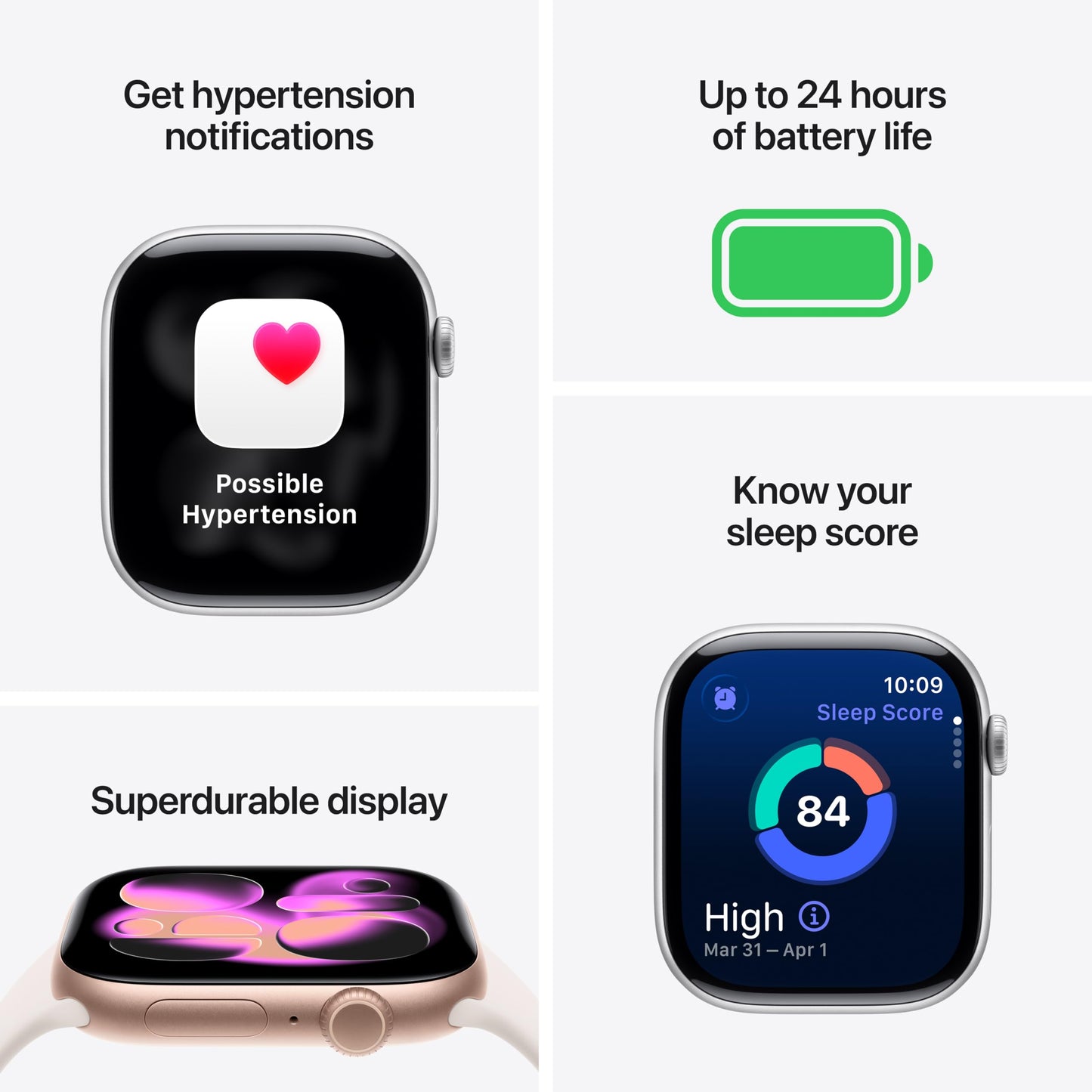 Apple Watch Series 11 [GPS 42mm] Smartwatch with Rose Gold Aluminum Case with Light Blush Sport Band - S/M. Sleep Score, Fitness Tracker, Health Monitoring, Always-On Display, Water Resistant