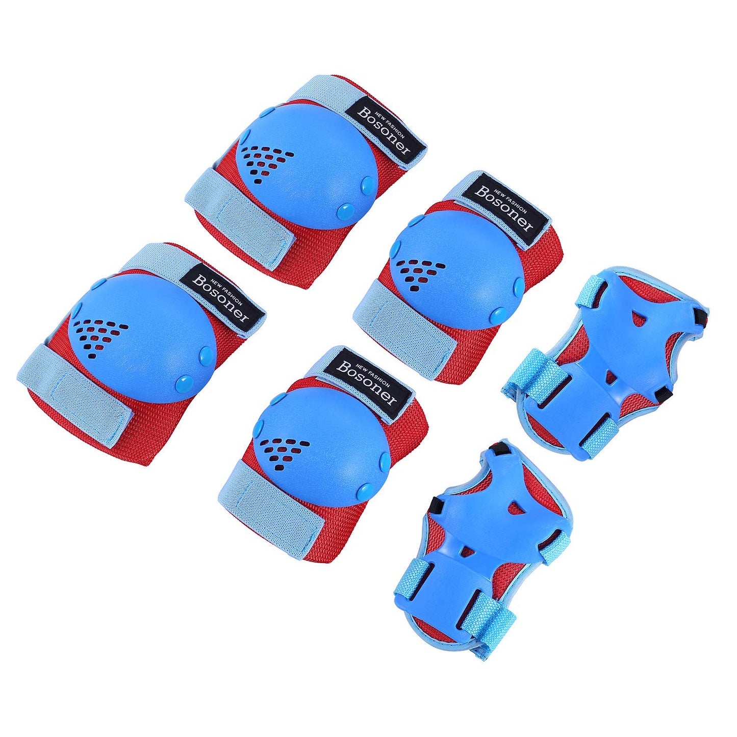 BOSONER Kids/Youth Knee Pad Elbow Pads for Roller Skates Cycling BMX Bike Skateboard Inline Rollerblading, Skating Skatings Scooter Riding Sports
