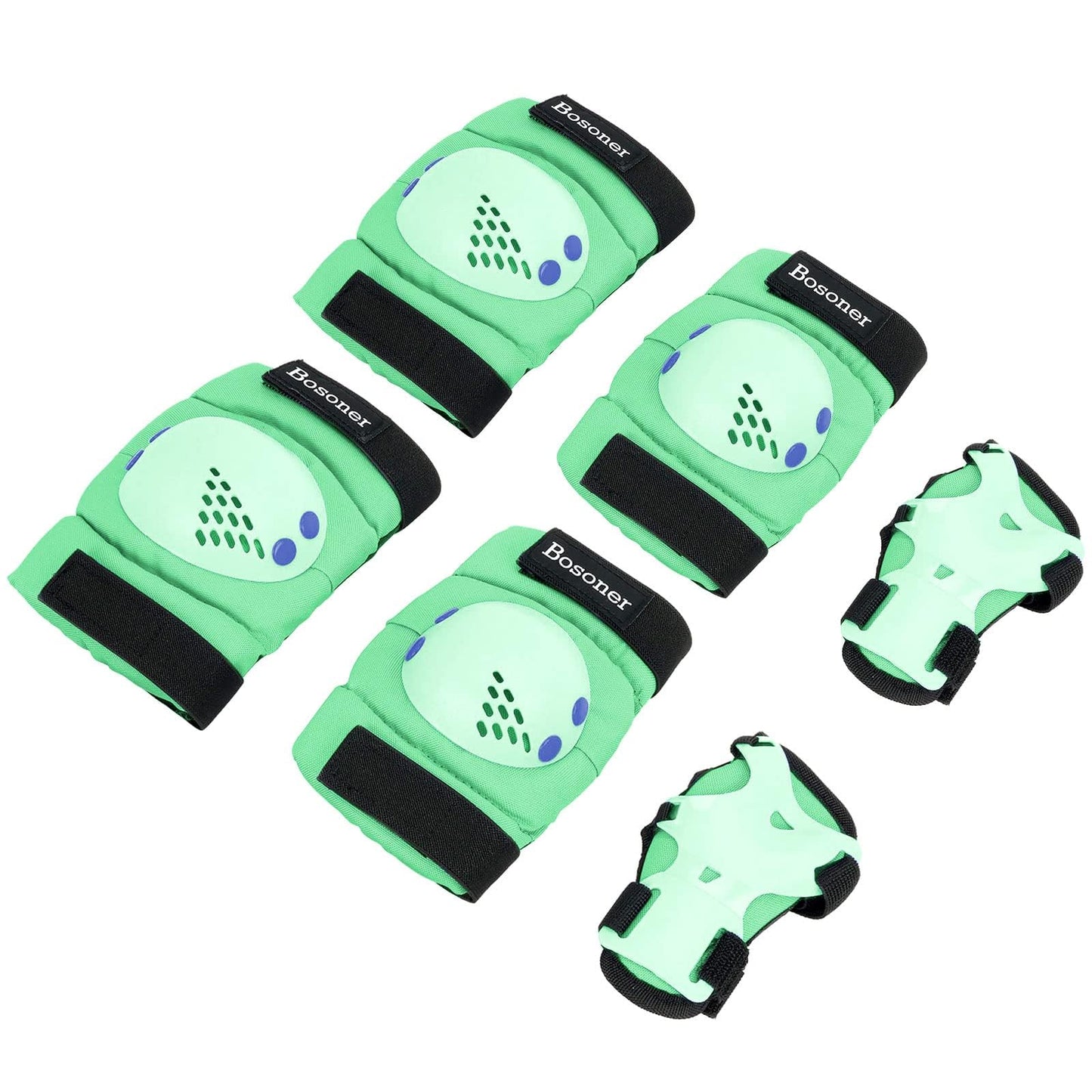 BOSONER Kids/Youth Knee Pad Elbow Pads for Roller Skates Cycling BMX Bike Skateboard Inline Rollerblading, Skating Skatings Scooter Riding Sports