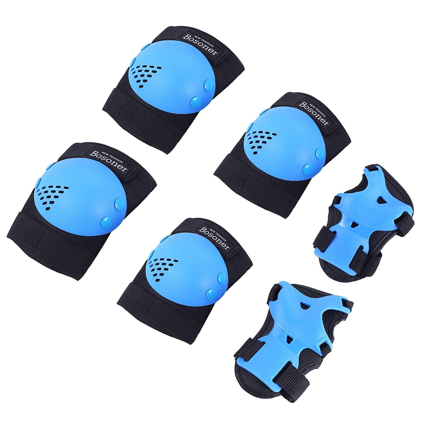 BOSONER Kids/Youth Knee Pad Elbow Pads for Roller Skates Cycling BMX Bike Skateboard Inline Rollerblading, Skating Skatings Scooter Riding Sports