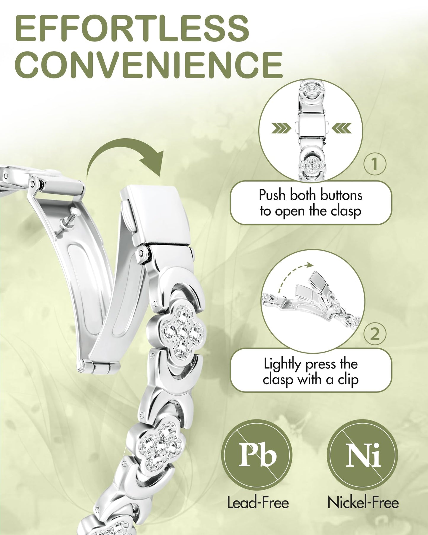 Feraco Pure Copper Bracelets for Women, Ultra Strength Magnetic Therapy Bracelet for Pain Relief with Neodymium Magnets & Sparkling Cubic Zirconia, Adjustable, Infinite Clover Jewelry