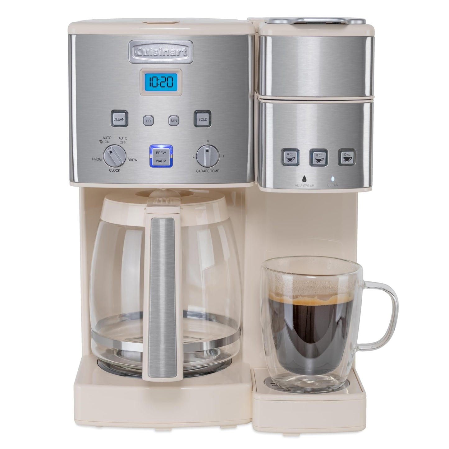 Cuisinart Single Serve + 12 Cup Coffee Maker, Offers 3-Sizes: 6-Ounces, 8-Ounces and 10-Ounces, Stainless Steel, SS-15CP, Copper