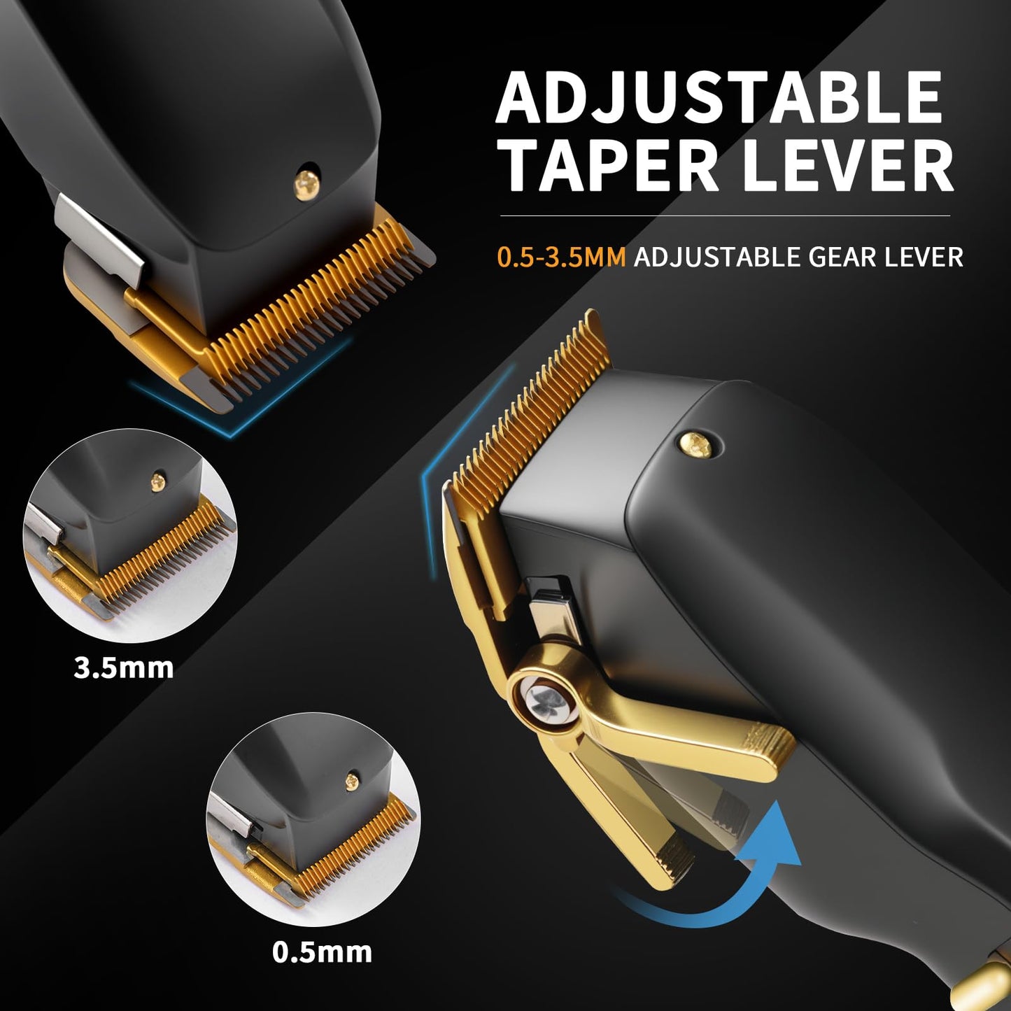 Beard Trimmer for Men - Rechargeable Men's Hair Clippers & Razor, Cordless Hair Trimmer for Face, Neck, Groin & Manscaping, Ideal Gift for Men, Black