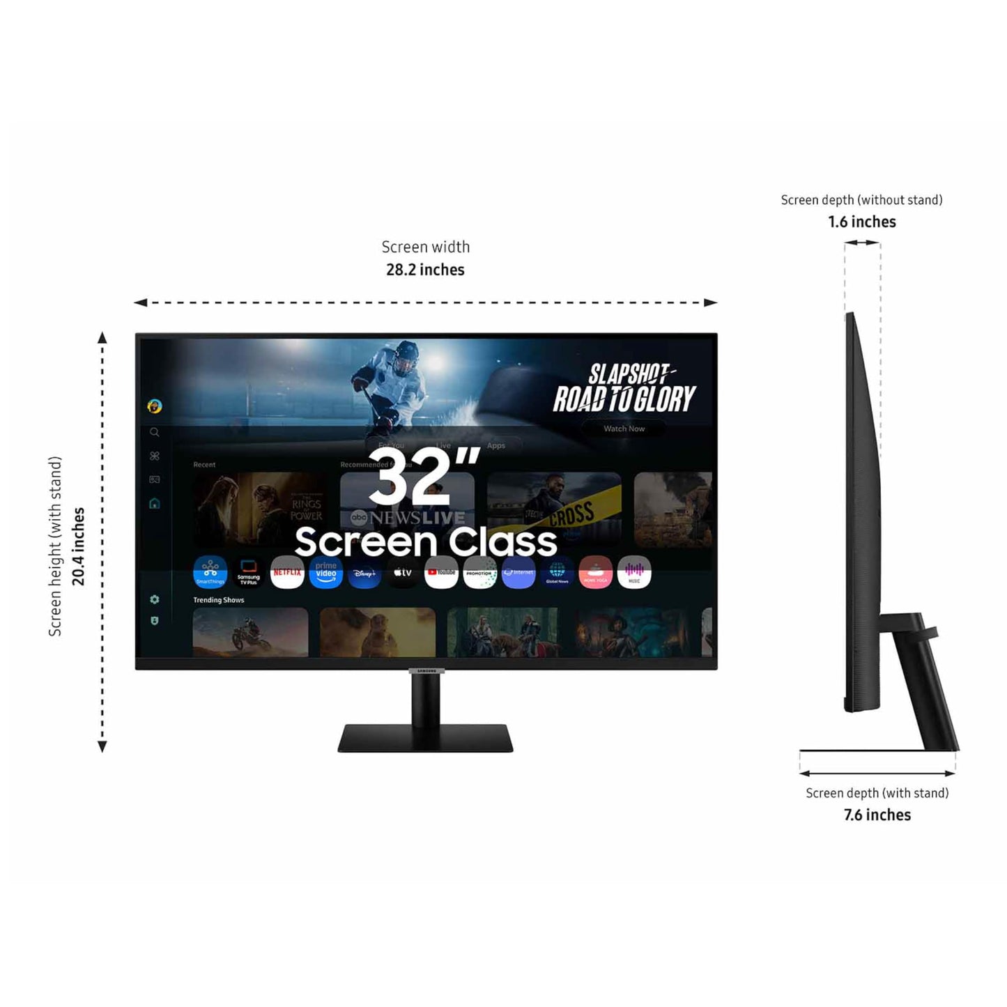 Samsung 43” Smart Monitor M7 (M70F) 4K UHD Display, Samsung Vision AI, Smart TV Apps, Gaming Hub, USB-C, HDMI and USB-A, Black, LS43FM702UNXZA, 2025