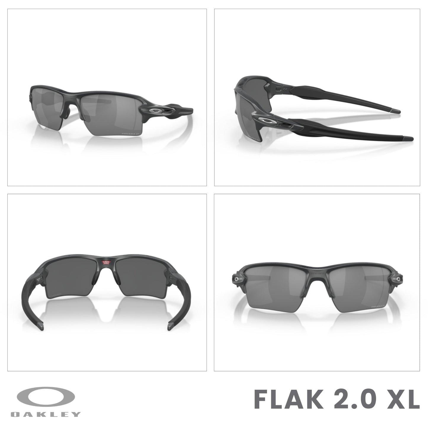 OAKLEY Flak 2.0 XL OO9188 Rectangle Sunglasses For Men+ Bundle Accessory Leash Kit, Microfiber Pouch
