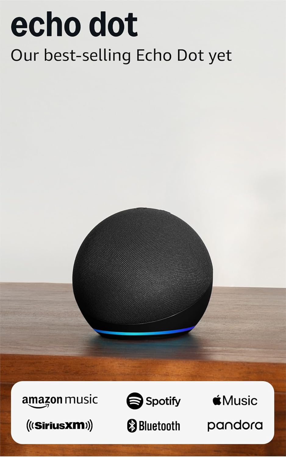 Amazon Echo Dot (newest model) - Vibrant sounding speaker, Designed for Alexa+, Great for bedrooms, dining rooms and offices, Charcoal