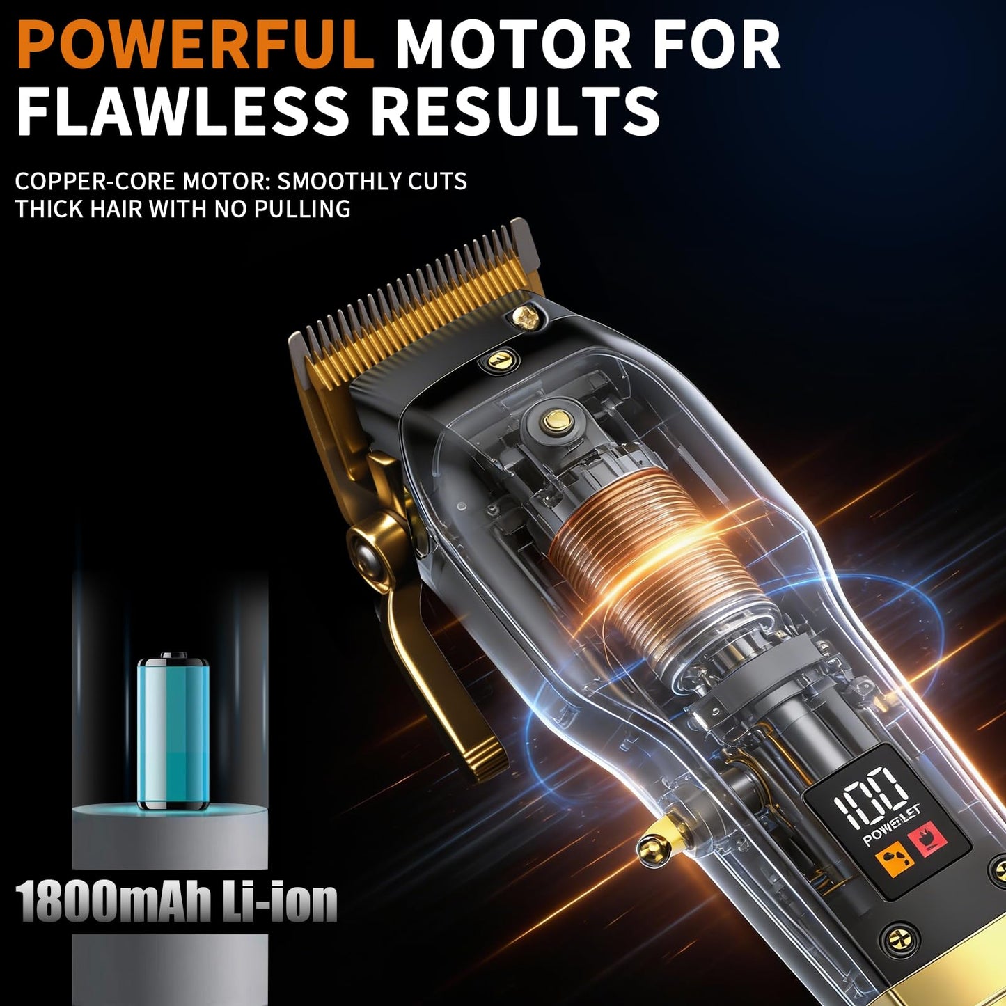 Beard Trimmer for Men - Rechargeable Men's Hair Clippers & Razor, Cordless Hair Trimmer for Face, Neck, Groin & Manscaping, Ideal Gift for Men, Black