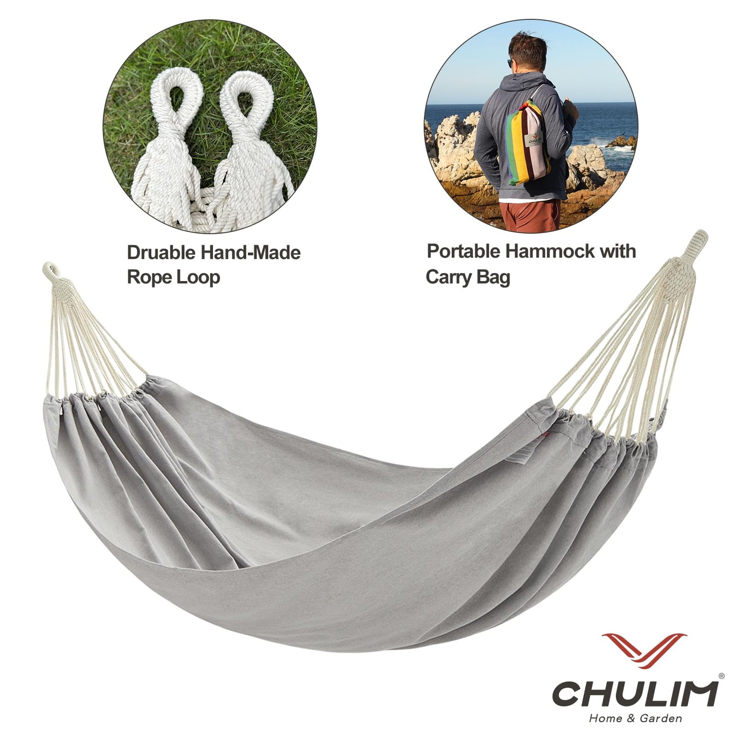Brazilian Double Hammock with Tree Straps,Extra Large 94x63IN,2 Persons Hammock for Backyard Patio Outdoor Indoor,450lbs Weight Capacity,Soft Woven Cotton Fabric - Natrual White with Tassels
