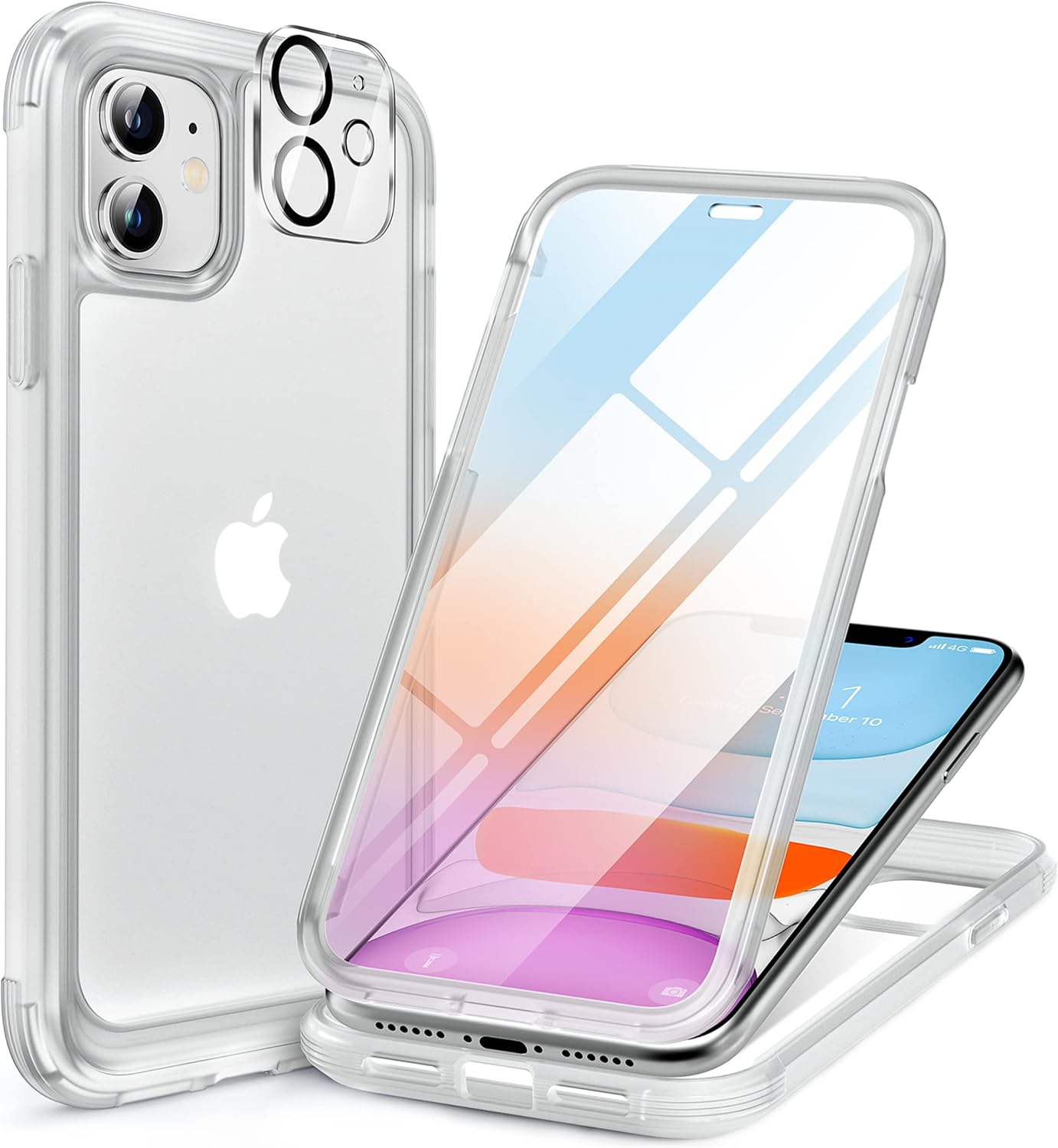 Miracase for iPhone 17e Case& iPhone 16e Case, Full-Body Phone with Built-in Glass Screen Protector, [Magnetic with MagSafe] Military Drop Proof 17 E/ 16 E Cover Bumper 6.1 inch, Black