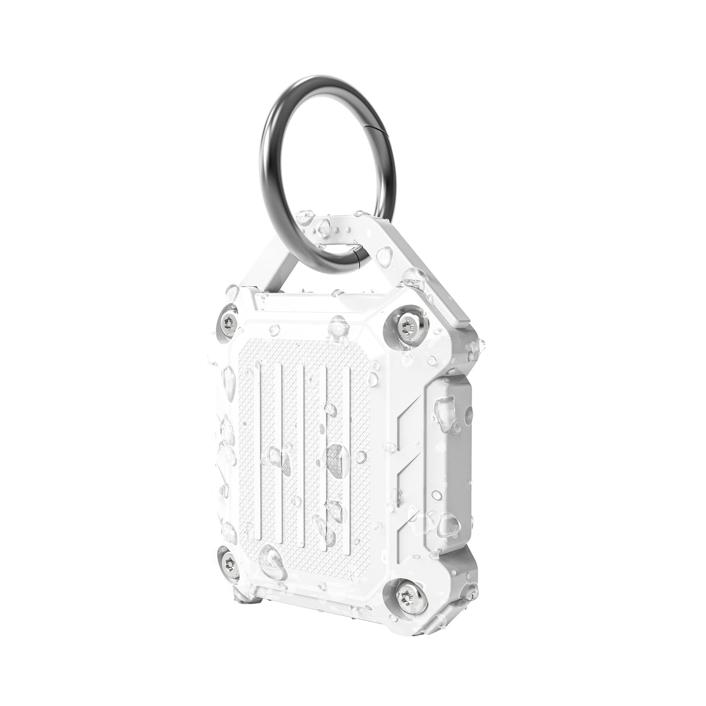 Dovick- Waterproof Airtag Keychain Holder Case,Screw Full Cover Compatible with Apple Air Tag Tracker Key Ring (Black 2Pack)