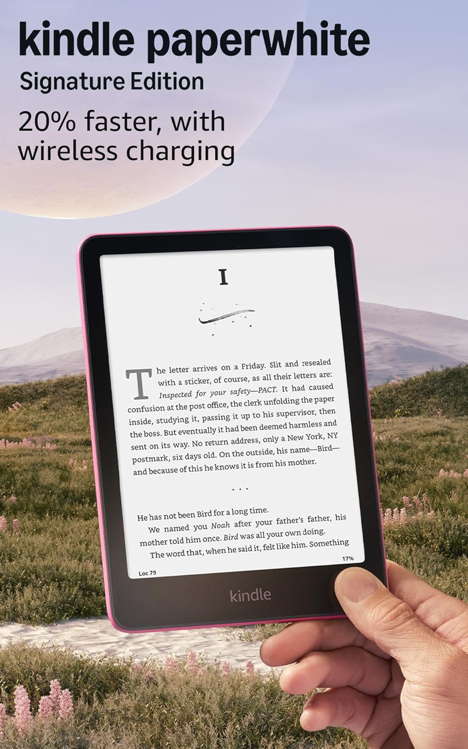 Amazon Kindle Paperwhite Signature Edition 32GB (newest model) – 20% faster with auto-adjusting front light, wireless charging, and weeks of battery life – Metallic Black