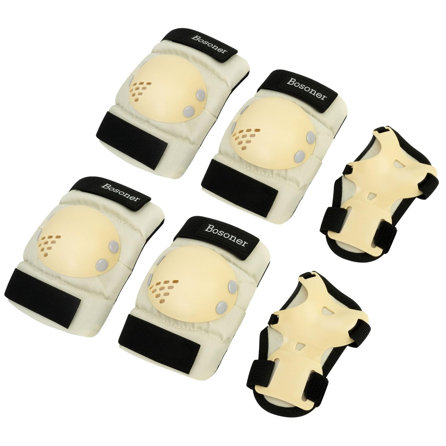 BOSONER Kids/Youth Knee Pad Elbow Pads for Roller Skates Cycling BMX Bike Skateboard Inline Rollerblading, Skating Skatings Scooter Riding Sports