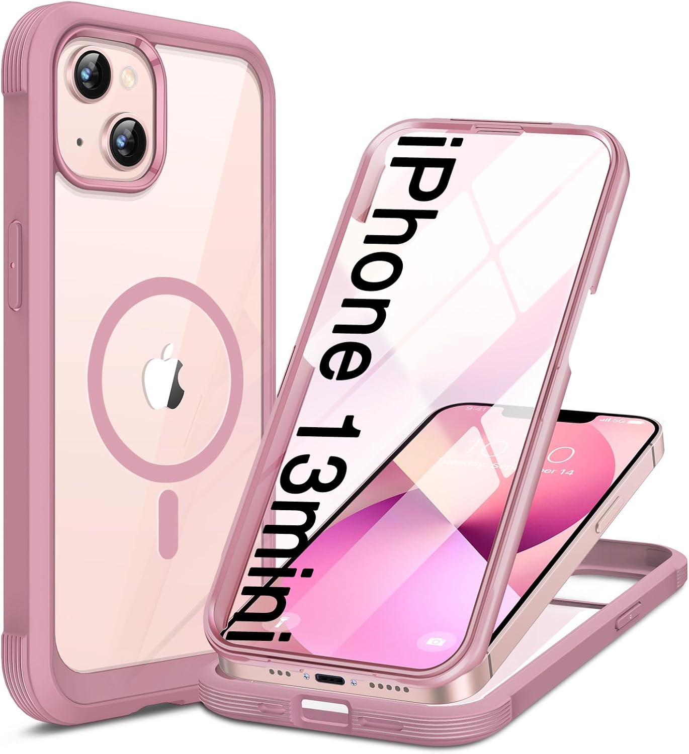 Miracase for iPhone 17e Case& iPhone 16e Case, Full-Body Phone with Built-in Glass Screen Protector, [Magnetic with MagSafe] Military Drop Proof 17 E/ 16 E Cover Bumper 6.1 inch, Black