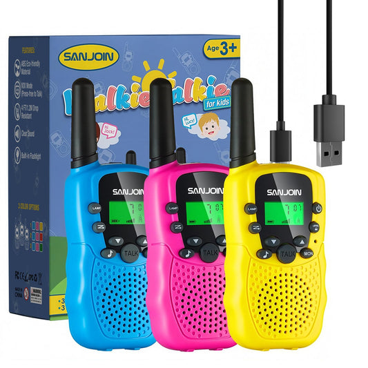 Walkie Talkies for Kids Games Outdoor Toys for 3-12 Year Old Boys Girls, 3 Miles Range Walkie Talkie as Camping Essentials, 4 Year Old Girl Birthday Gifts for 3 4 5 6 7 8 9 Year Old Boy Girl Gift