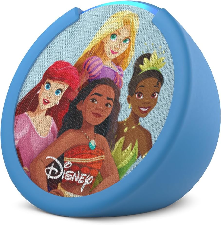 Amazon Echo Pop Kids (newest model), Designed for kids, Designed for Alexa+, parental controls, Includes 6 months of Amazon Kids+, Disney Princess