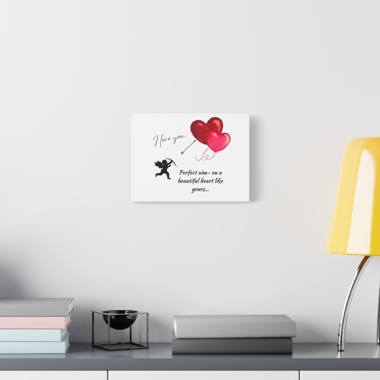 Simple Expressions valentines cupid Matte Canvas, Stretched, 1.25"