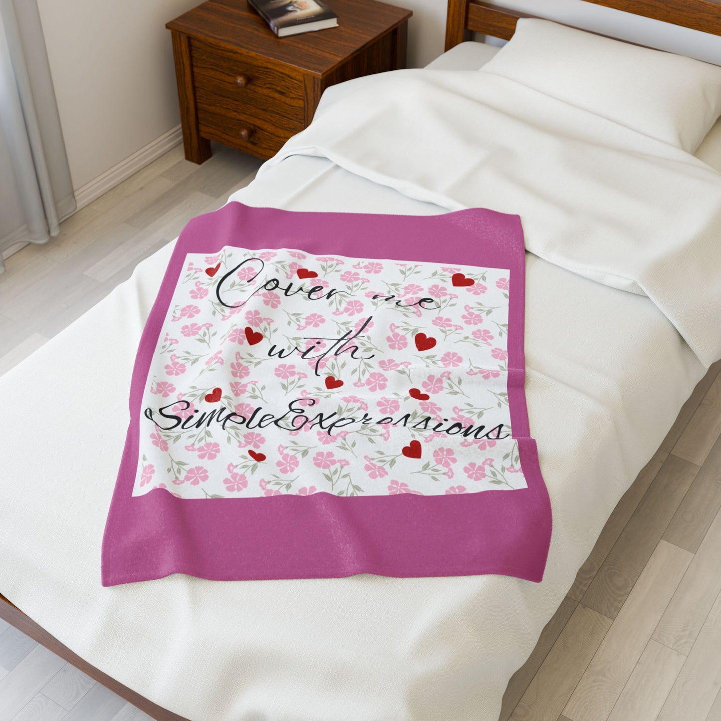 Simple Expressions Velveteen Plush Blanket