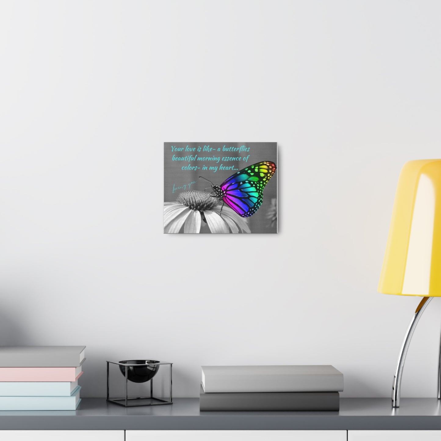 Simple Expressions Butterfly Love Canvas Gallery Wrap - Colorful Inspirational Wall Art