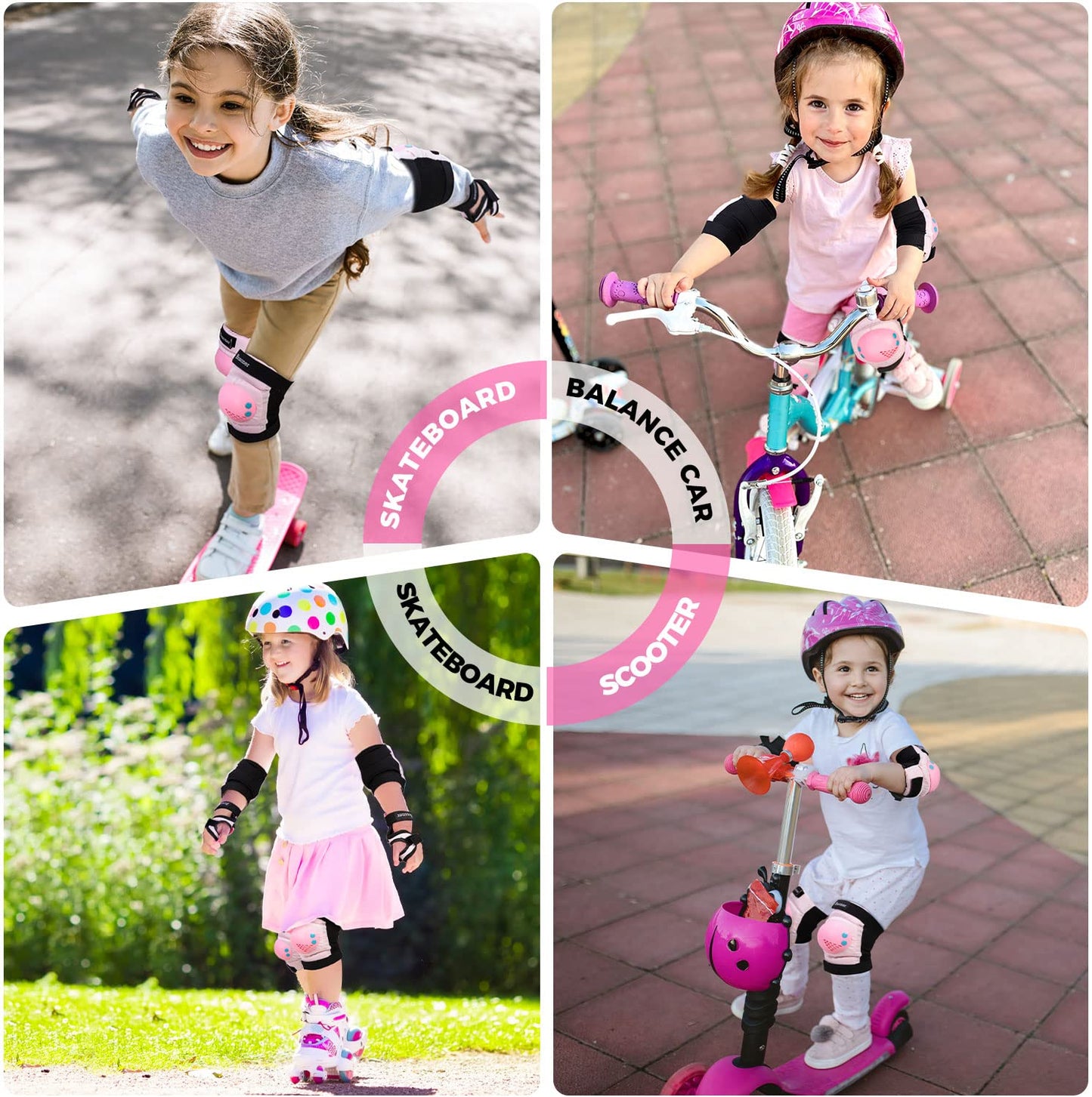 BOSONER Kids/Youth Knee Pad Elbow Pads for Roller Skates Cycling BMX Bike Skateboard Inline Rollerblading, Skating Skatings Scooter Riding Sports