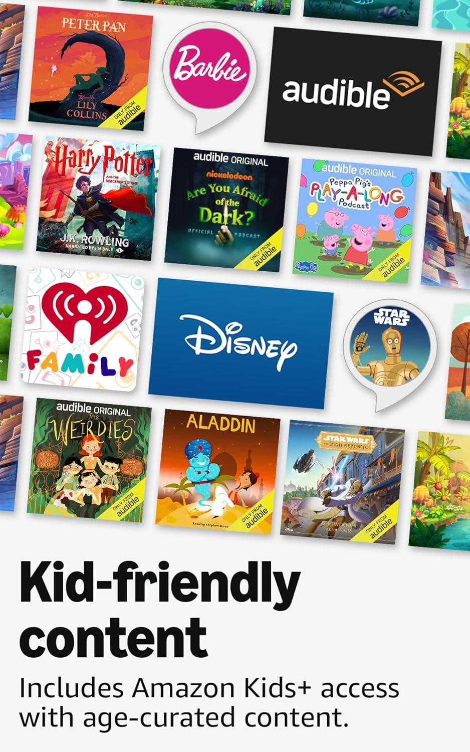 Amazon Echo Pop Kids (newest model), Designed for kids, Designed for Alexa+, parental controls, Includes 6 months of Amazon Kids+, Disney Princess