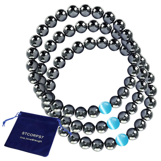 Magnetic Healing Bracelet – Adjustable Hematite Bracelet for Lymph Drainage, Arthritis, Anxiety Relief, Swelling Reduction & Weight Loss – Slimming Bracelet for Women & Men