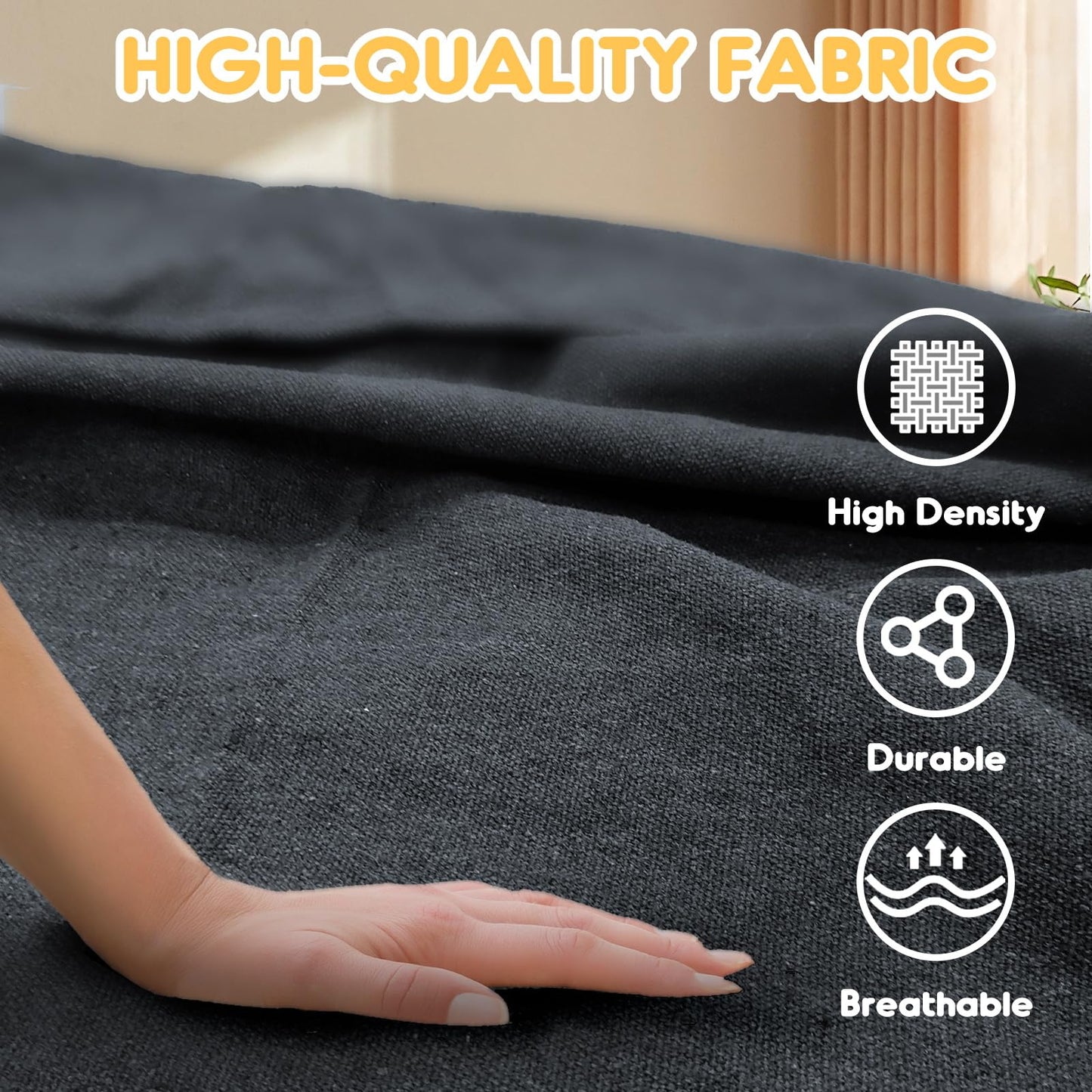 ANYOO Cotton Hammock Portable Camping Hammocks for Hanging Sturdy Garden Comfortable Fabric Hammock with Tree Straps Up to 660lbs with Travel Bag for Camping Outdoor/Indoor Patio Backyard