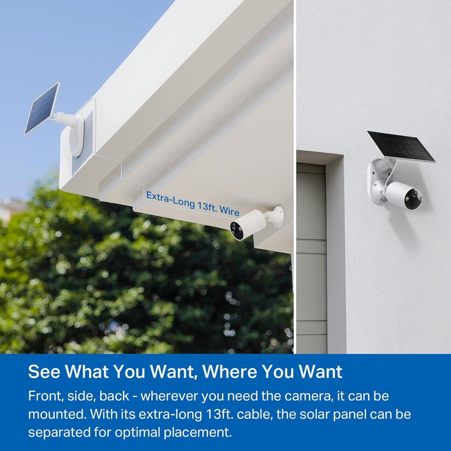 Tapo SolarCam 1080p Outdoor Wireless Security Camera - Battery Power with Solar, Person Detection, Subscription-Free Local Storage or Optional Cloud, Works with Alexa & Google Assistant, C402 KIT