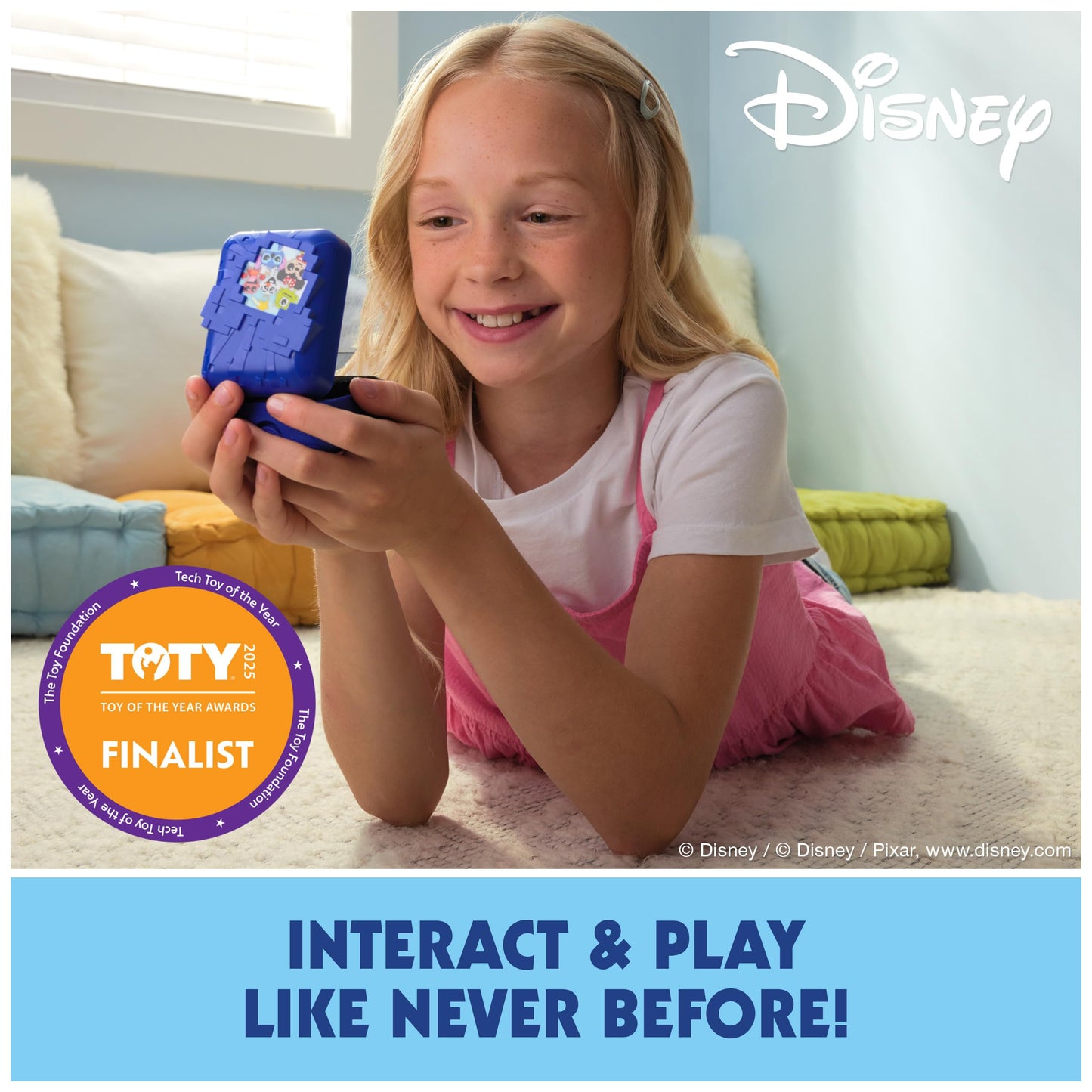 BITZEE, Disney with 30 Interactive Characters Inside, Great for Easter Gifts, Digital Pet Reacts to Swipes, Tilts & Taps, Disney Toys for Kids