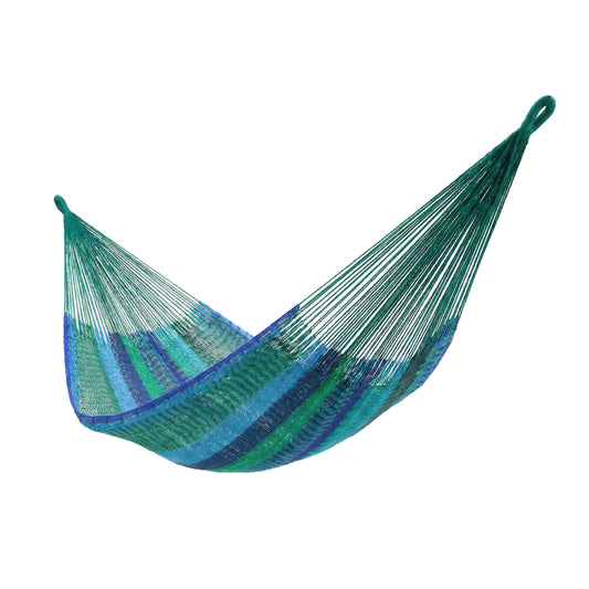 Sunnydaze Handwoven XXL Thick Cord Mayan Double Hammock for Outside - 625-Pound Capacity Heavy-Duty Outdoor Hammock - Multicolor