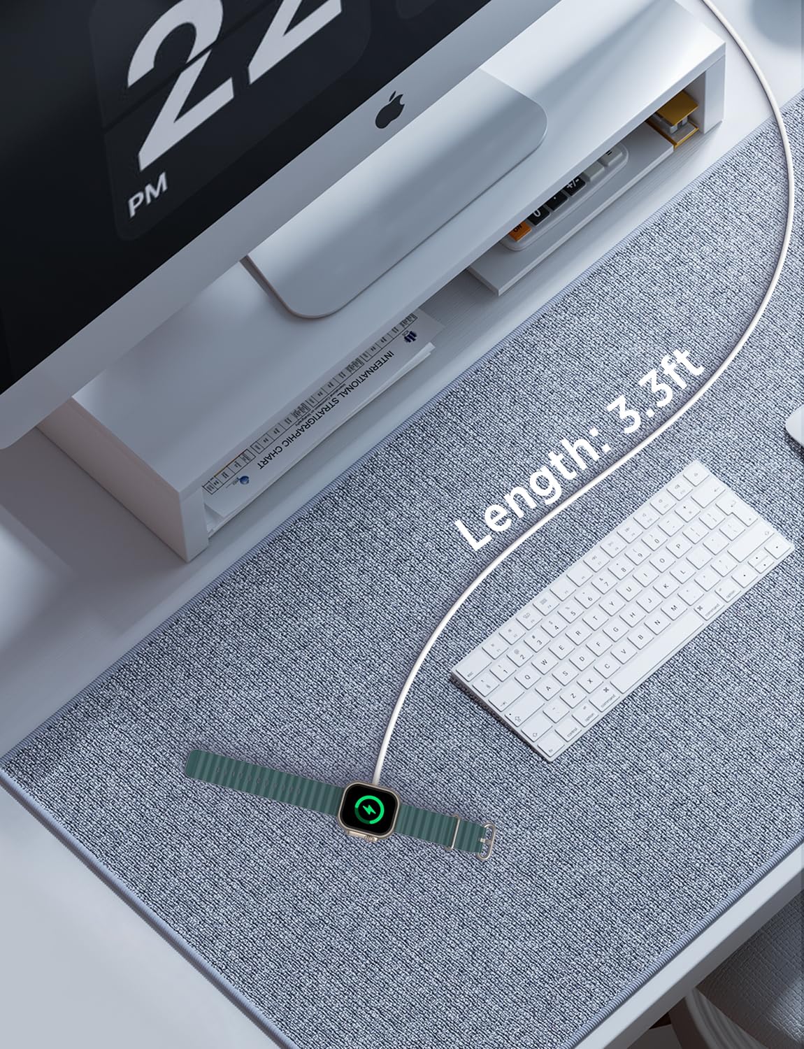 𝟐𝟎𝟐𝟔 𝐔𝐩𝐠𝐫𝐚𝐝𝐞𝐝 for Apple Watch Charger USB Magnetic Fast Charging Cable Portable Wireless Charging Accessories Compatible with iWatch Series 11/10/9/8/7/6/5/4/3/2 Ultra 3/2/SE-3.3FT