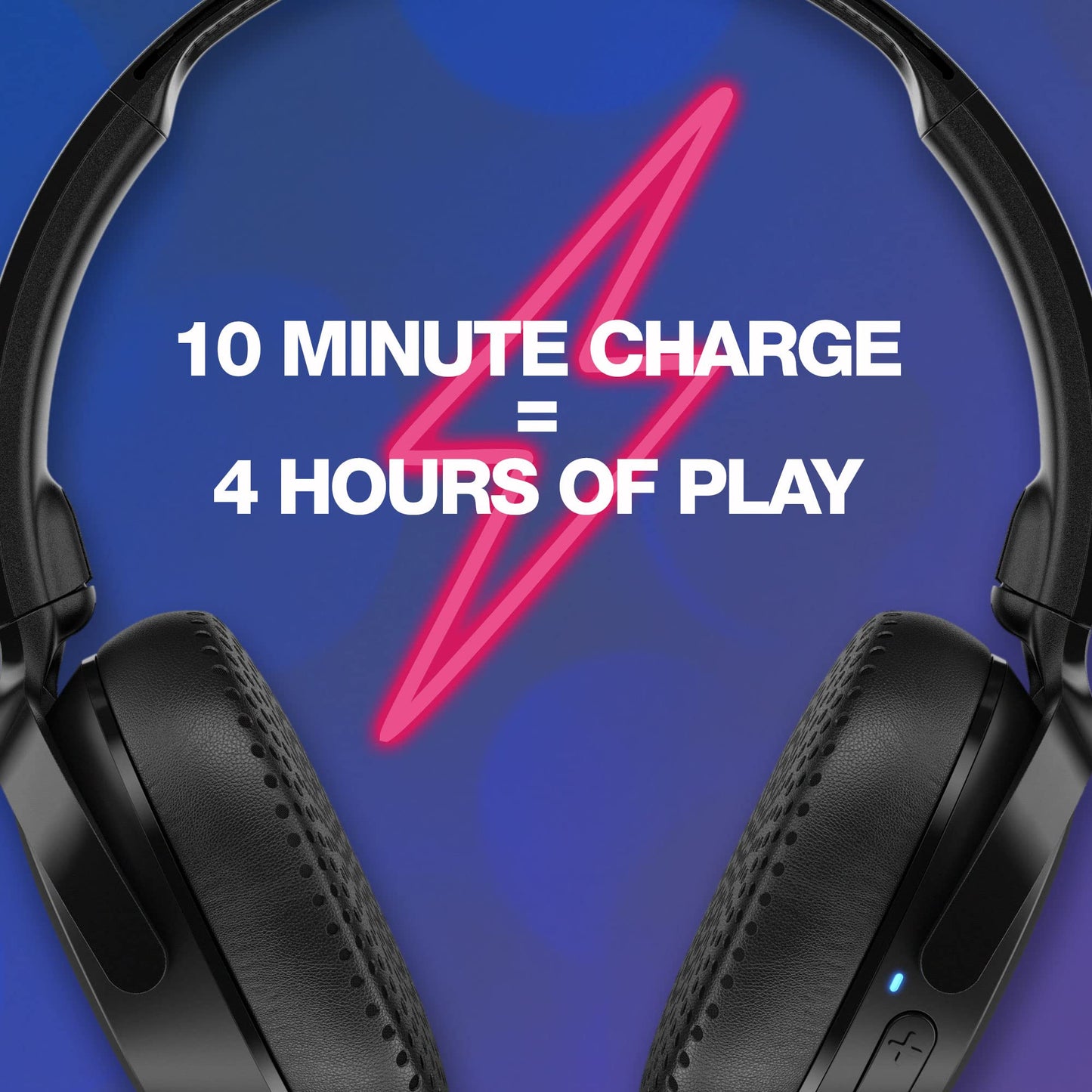 Skullcandy Riff Wireless 2 On-Ear Bluetooth Headphones, Up to 34 Hrs Battery, Foldable Lightweight Design, Convenient for Travel with Included 3.5mm AUX Cable, Microphone for iPhone Android - Black