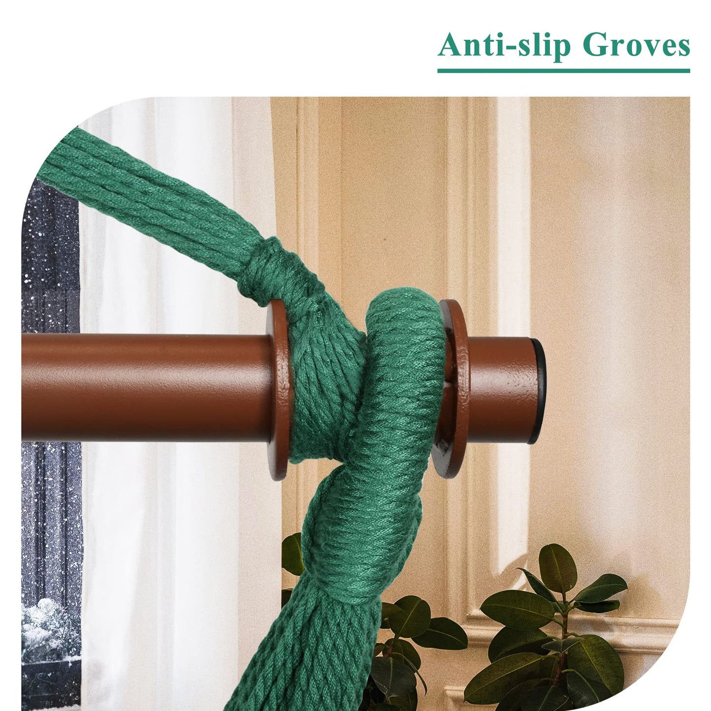 Upgraded Caribbean Hammock Chair with Detachable Metal Bar, Large Hammock Swing Chair, XL Rope Hanging Chair for Outdoor Indoor, 330 LBS Weight Capacity, Burlywood