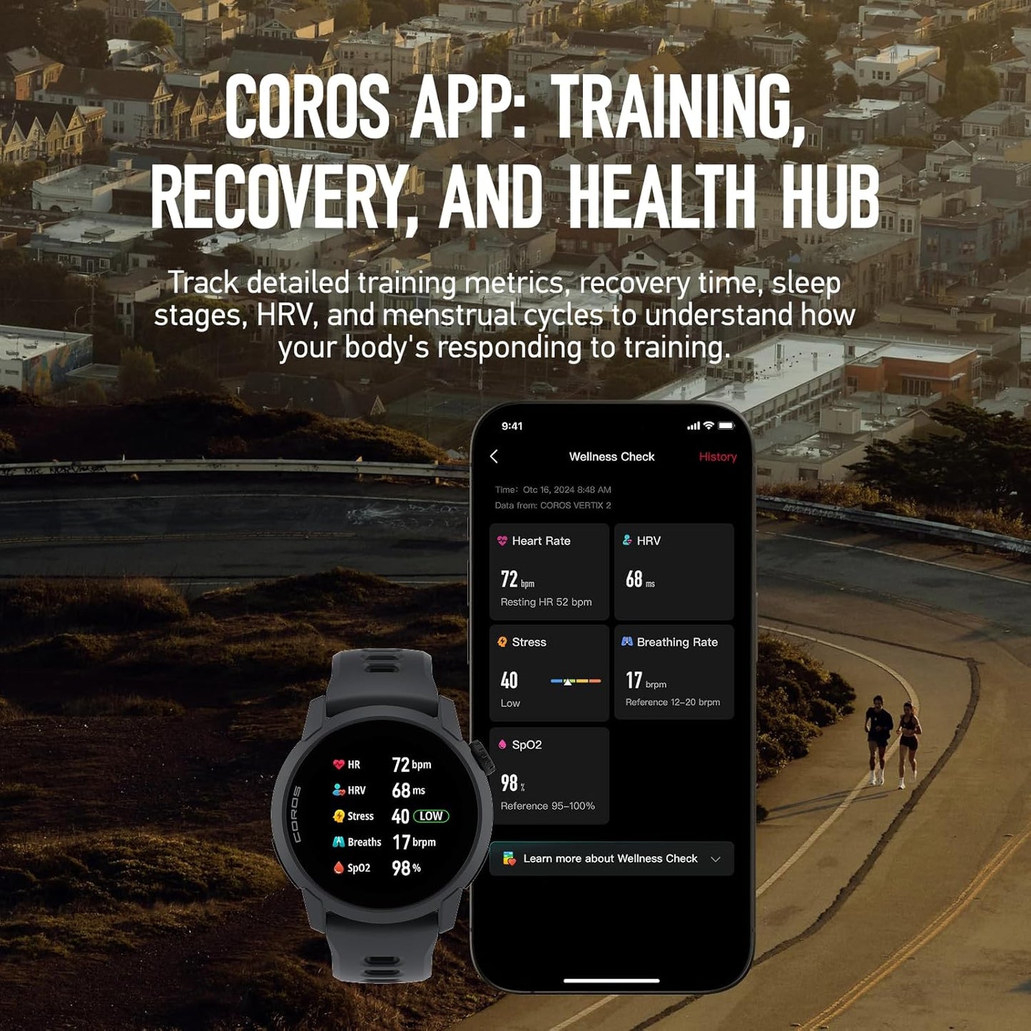 COROS PACE 4 Ultralight Sport GPS Watch, 1.2" AMOLED Touchscreen,19 days of daily use, Voice Features, Advanced Training Tools, GPS, Heart Rate Monitor, Navigation, Run, Bike, and Ski - Black Silicone